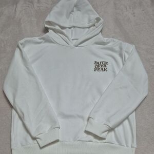 White Faith Over Fear Hoodie